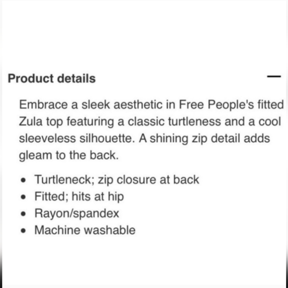 Free People Tank Top with Zip Back - Picture 3 of 4